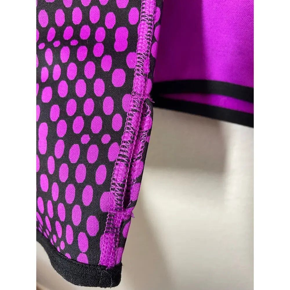 Nike Just Do It Sweatshirt Hoodie Purple Small Womens Polka Dot Thema-Fit